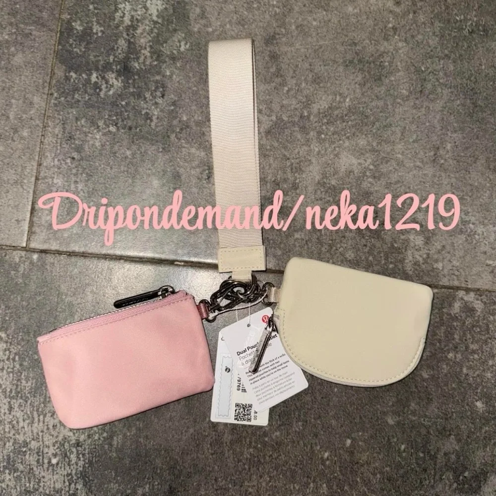 Lululemon Dual Pouch Wristlet- Pink Haze/Light Ivory
